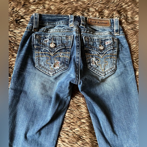 Rock Revival Flare Jeans Size 26 Inseam 32 - Picture 3 of 7